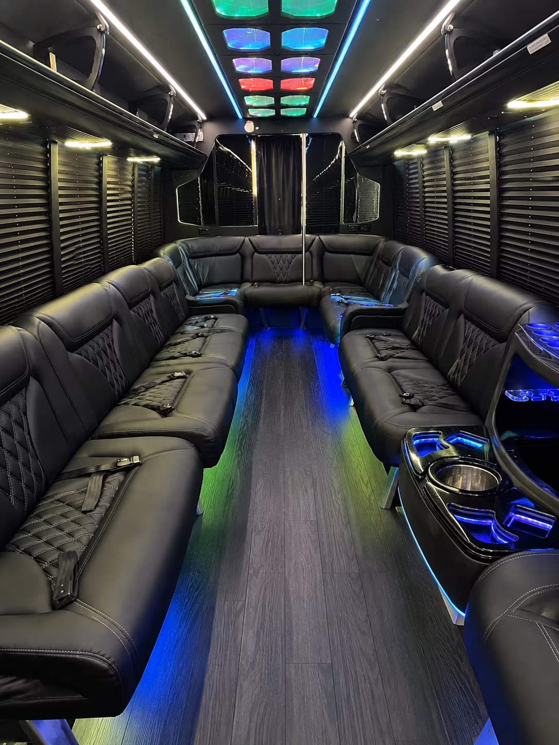 honolulu 20 passenger party bus interior