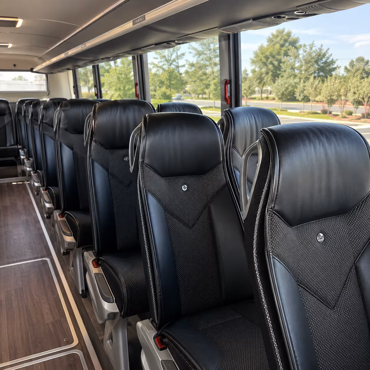 honolulu 45 passenger charter bus interior