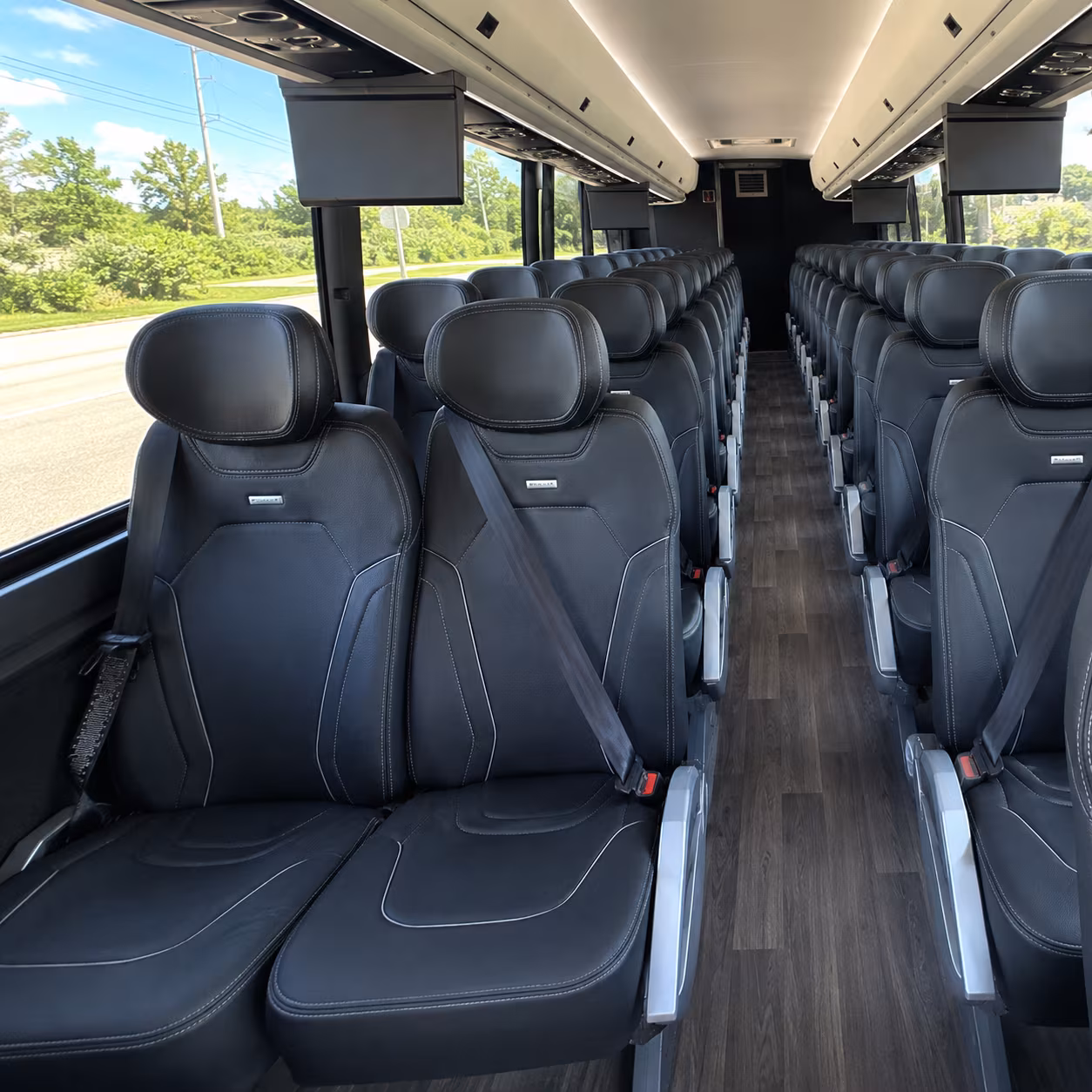 honolulu 47 passenger charter bus inside